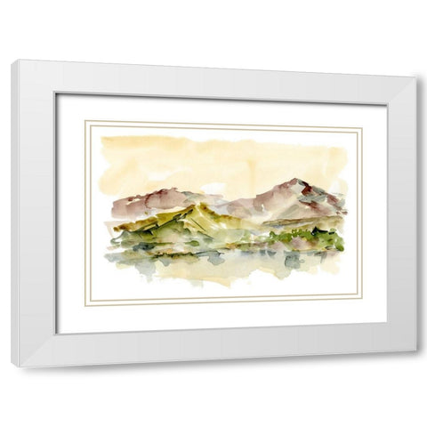 Plum Ridge II White Modern Wood Framed Art Print with Double Matting by Harper, Ethan