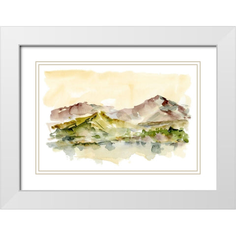 Plum Ridge II White Modern Wood Framed Art Print with Double Matting by Harper, Ethan