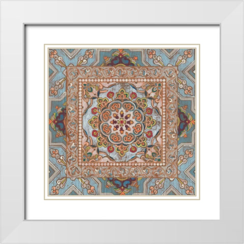 Boho Textile II White Modern Wood Framed Art Print with Double Matting by Vess, June Erica