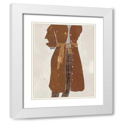 Alley Pose III White Modern Wood Framed Art Print with Double Matting by Wang, Melissa