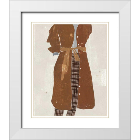 Alley Pose III White Modern Wood Framed Art Print with Double Matting by Wang, Melissa