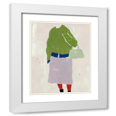 Alley Pose IV White Modern Wood Framed Art Print with Double Matting by Wang, Melissa