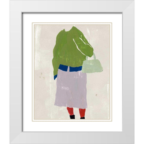 Alley Pose IV White Modern Wood Framed Art Print with Double Matting by Wang, Melissa