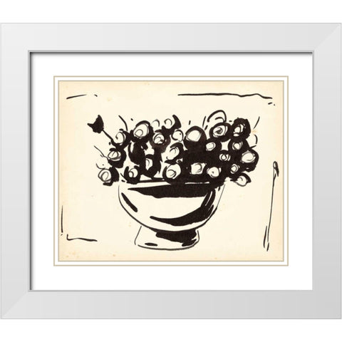 Sunshine Daisy I White Modern Wood Framed Art Print with Double Matting by Wang, Melissa