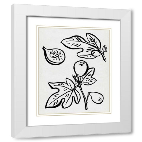 Fig Season II White Modern Wood Framed Art Print with Double Matting by Wang, Melissa