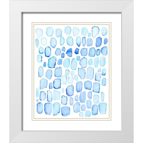 Ice Cubes I White Modern Wood Framed Art Print with Double Matting by Popp, Grace