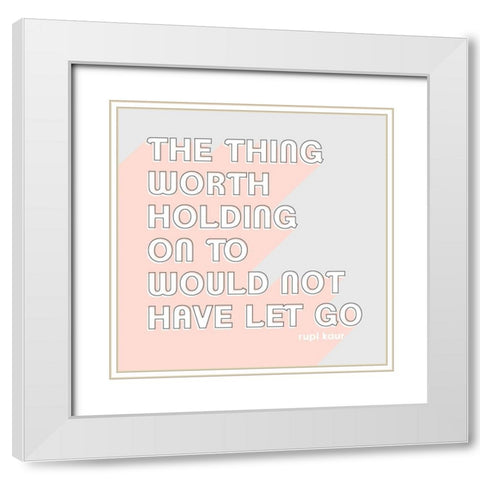 Be Kind II White Modern Wood Framed Art Print with Double Matting by Popp, Grace