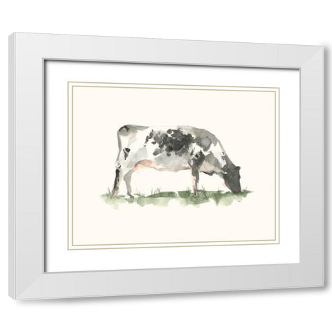 Grazing Farm Animal I White Modern Wood Framed Art Print with Double Matting by Harper, Ethan