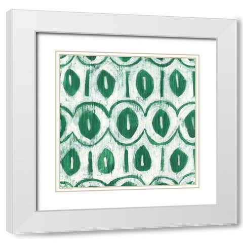 Eclectic Textile III White Modern Wood Framed Art Print with Double Matting by Vess, June Erica