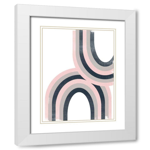 Arc Moderne I White Modern Wood Framed Art Print with Double Matting by Vess, June Erica