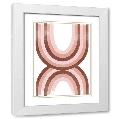 Arc Moderne III White Modern Wood Framed Art Print with Double Matting by Vess, June Erica