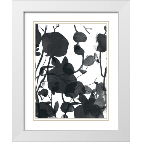 Monoflora II White Modern Wood Framed Art Print with Double Matting by Vess, June Erica