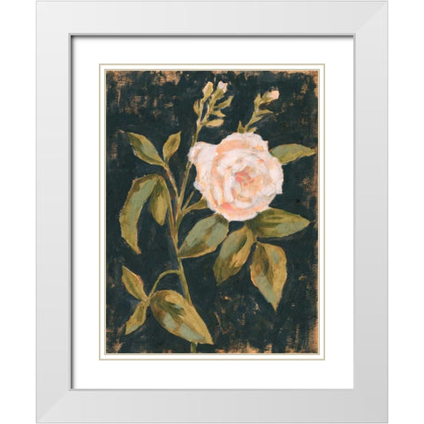 Moody Blooms I White Modern Wood Framed Art Print with Double Matting by Borges, Victoria