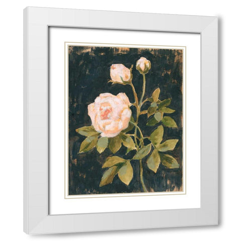 Moody Blooms II White Modern Wood Framed Art Print with Double Matting by Borges, Victoria
