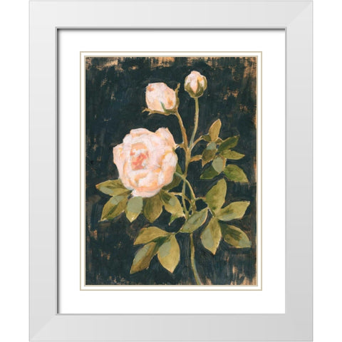Moody Blooms II White Modern Wood Framed Art Print with Double Matting by Borges, Victoria
