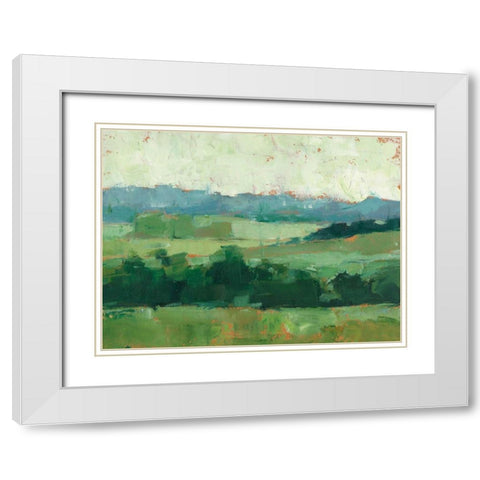 Tree Line Vista I White Modern Wood Framed Art Print with Double Matting by Harper, Ethan