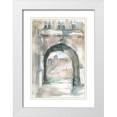 Watercolor Arch Studies IV White Modern Wood Framed Art Print with Double Matting by Harper, Ethan