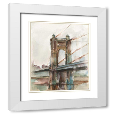 Bridge at Sunset I White Modern Wood Framed Art Print with Double Matting by Harper, Ethan