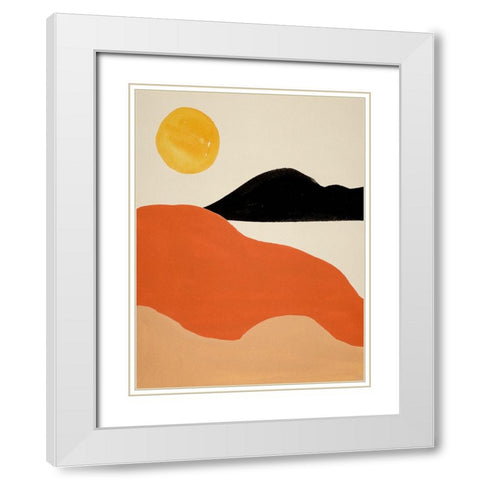 New Day II White Modern Wood Framed Art Print with Double Matting by Wang, Melissa