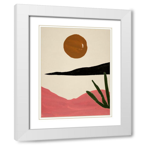 New Day IV White Modern Wood Framed Art Print with Double Matting by Wang, Melissa