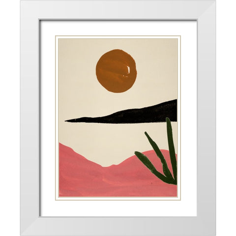 New Day IV White Modern Wood Framed Art Print with Double Matting by Wang, Melissa