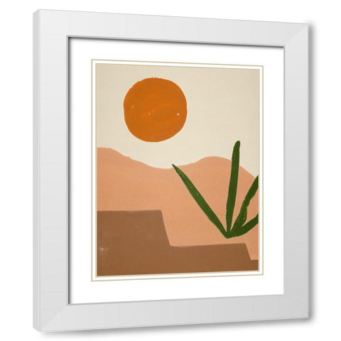 New Day VI White Modern Wood Framed Art Print with Double Matting by Wang, Melissa