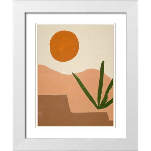 New Day VI White Modern Wood Framed Art Print with Double Matting by Wang, Melissa