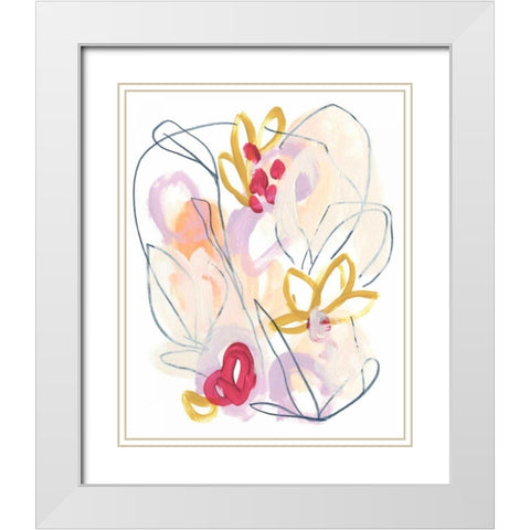 Balance Bloom II White Modern Wood Framed Art Print with Double Matting by Vess, June Erica