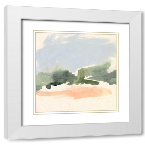 Soft Thicket I White Modern Wood Framed Art Print with Double Matting by Borges, Victoria