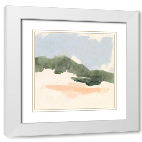 Soft Thicket II White Modern Wood Framed Art Print with Double Matting by Borges, Victoria
