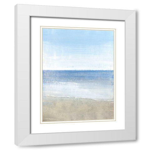 Sparkling Waters I White Modern Wood Framed Art Print with Double Matting by OToole, Tim