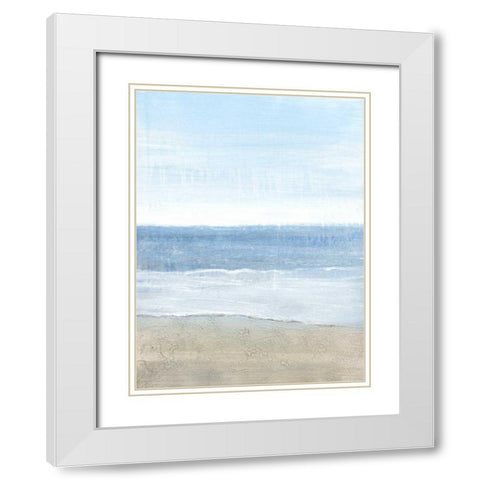 Sparkling Waters II White Modern Wood Framed Art Print with Double Matting by OToole, Tim