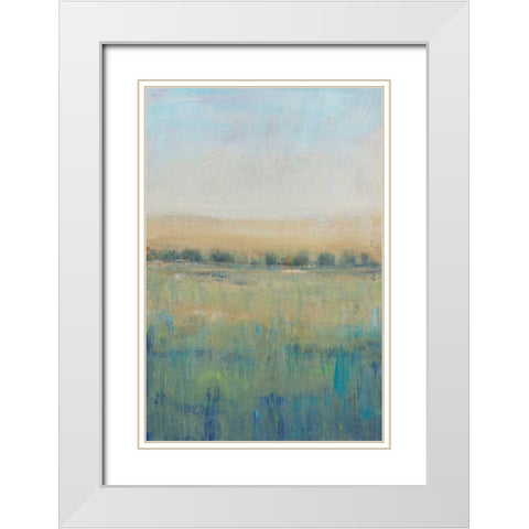 Open Meadow View I White Modern Wood Framed Art Print with Double Matting by OToole, Tim