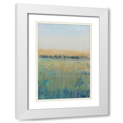 Open Meadow View II White Modern Wood Framed Art Print with Double Matting by OToole, Tim