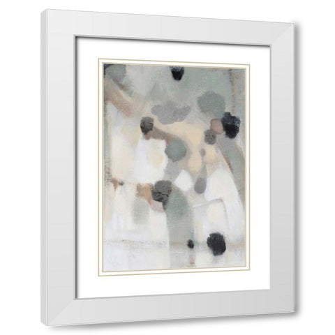 Free Form I White Modern Wood Framed Art Print with Double Matting by OToole, Tim