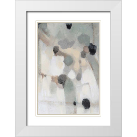 Free Form I White Modern Wood Framed Art Print with Double Matting by OToole, Tim