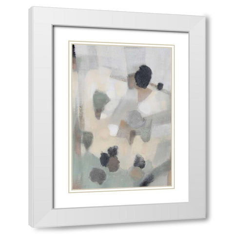 Free Form II White Modern Wood Framed Art Print with Double Matting by OToole, Tim