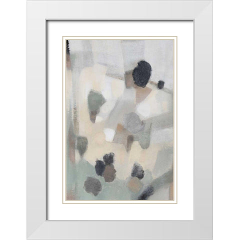 Free Form II White Modern Wood Framed Art Print with Double Matting by OToole, Tim