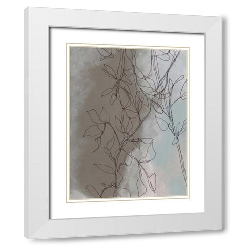 Windy Branch I White Modern Wood Framed Art Print with Double Matting by Moore, Regina