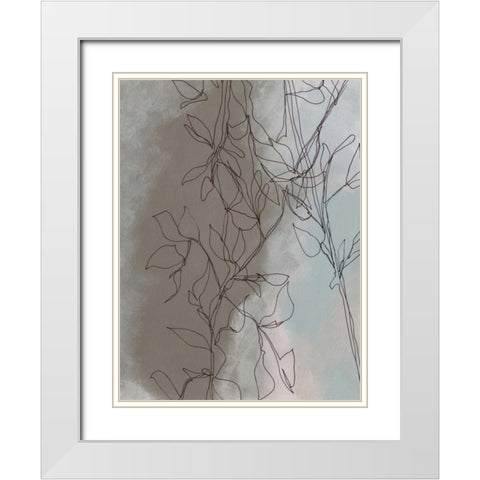 Windy Branch I White Modern Wood Framed Art Print with Double Matting by Moore, Regina