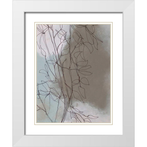 Windy Branch II White Modern Wood Framed Art Print with Double Matting by Moore, Regina
