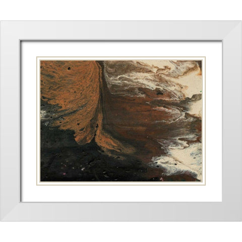 Dark Flow III White Modern Wood Framed Art Print with Double Matting by Moore, Regina