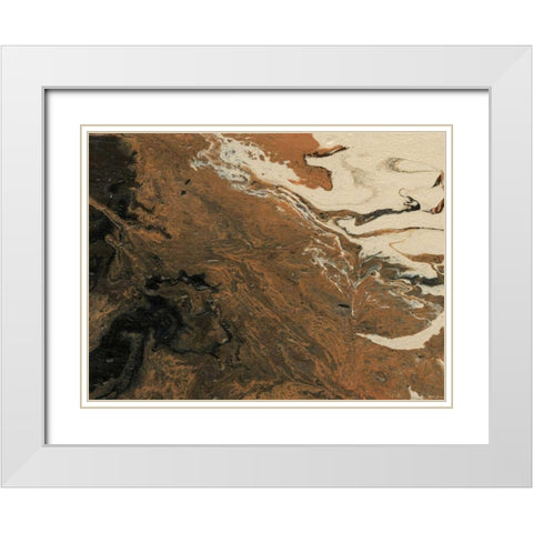 Dark Flow IV White Modern Wood Framed Art Print with Double Matting by Moore, Regina