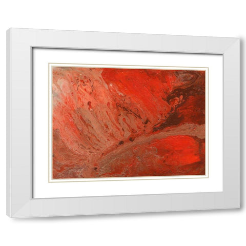 Autumn Bonfire I White Modern Wood Framed Art Print with Double Matting by Moore, Regina