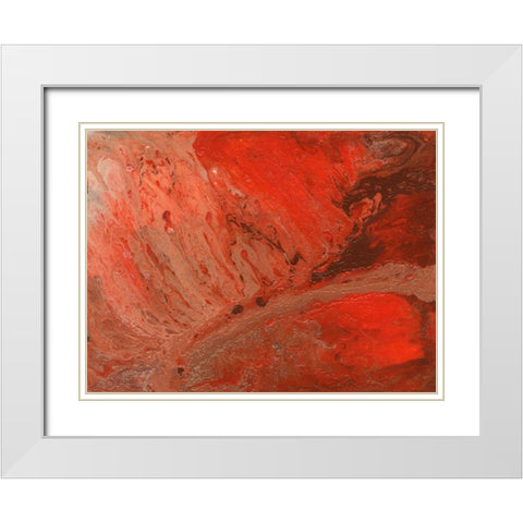Autumn Bonfire I White Modern Wood Framed Art Print with Double Matting by Moore, Regina