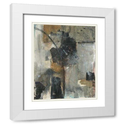 Gathering I White Modern Wood Framed Art Print with Double Matting by Combs, Joyce