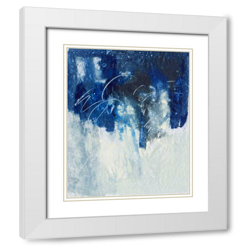 Sky Fall I White Modern Wood Framed Art Print with Double Matting by Combs, Joyce