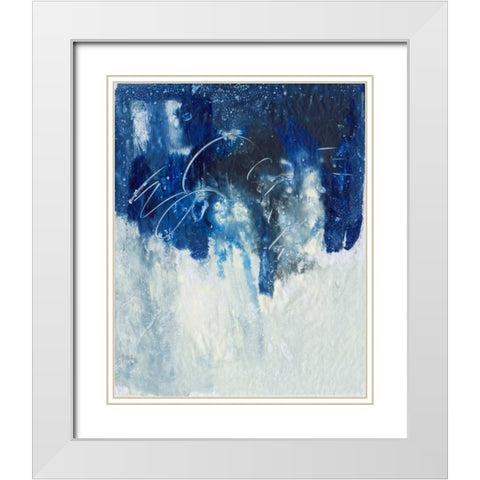 Sky Fall I White Modern Wood Framed Art Print with Double Matting by Combs, Joyce
