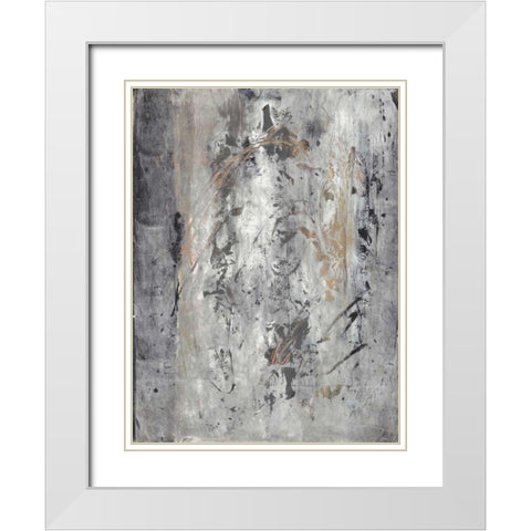Ancient Marks II White Modern Wood Framed Art Print with Double Matting by Combs, Joyce