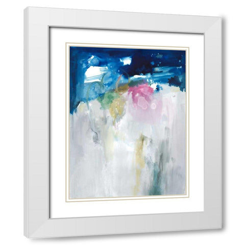 Rising I White Modern Wood Framed Art Print with Double Matting by Combs, Joyce